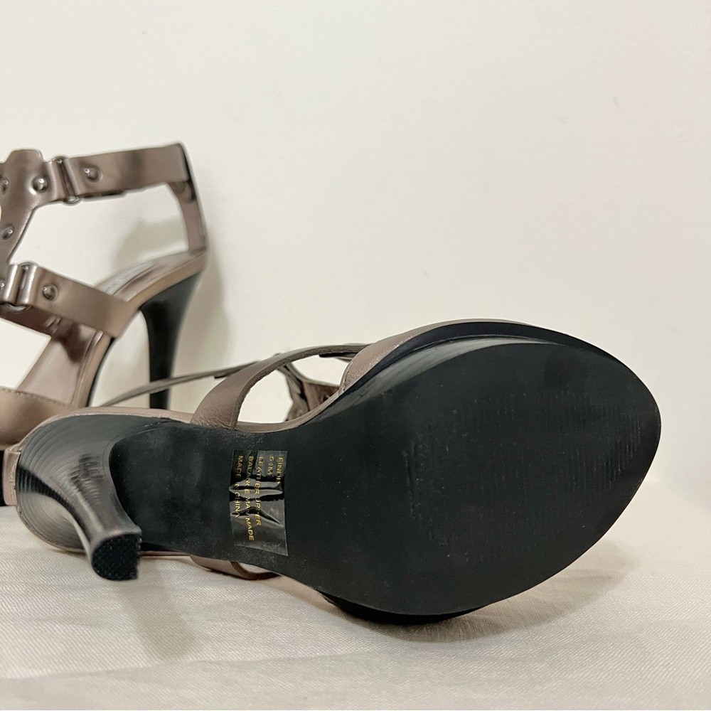 Steve Madden Findd Pewter Stiletto Sandals Mobwife - Picture 6 of 9